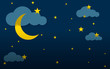 © chekman - Night sky. Vector illustration.