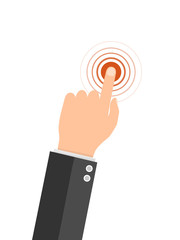 Wall Mural - touch screen finger icon. vector illustration