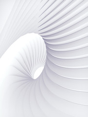 Leinwandbilder - White stripe pattern futuristic background. 3d render illustration