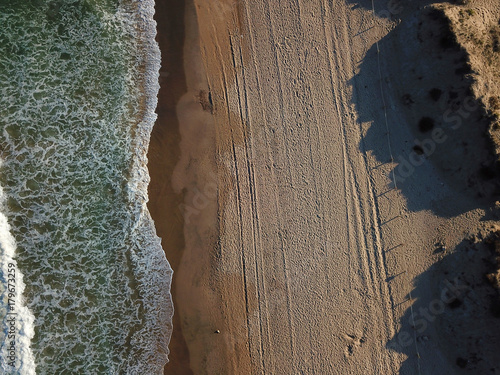 Fotografie, Tablou View of the sandy beach from the air