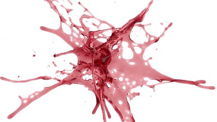 Wall Mural - splash of reddish juice. slow motion. alpha