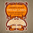 vector vintage items: label Art Nouveau