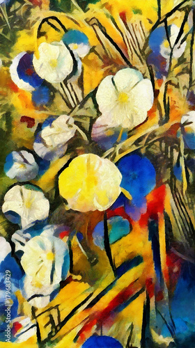 Fotografia, Obraz  Garden flowers in the flowerbed