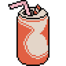 Vector Pixel Art Soda Can