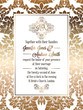© miamilky - Vintage baroque style wedding invitation card template.