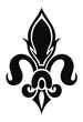 Vector illustration lily flower heraldic emblem. Royal fleur-de-lis (fleur-de-lys) symbol 