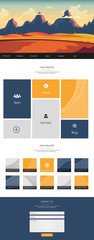 Website templates, icons, headers, blurred background