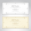 Gift certificate, voucher, gift card or cash coupon template in vector format