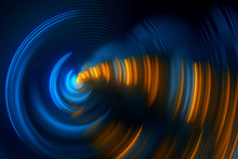 Blue And Orange Circular Motion Abstract Background