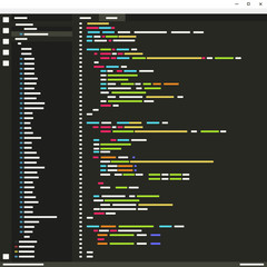 user interface concept, program for code or design.