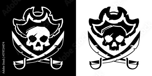 Jolly Roger vector illustration - Buy this stock vector and explore