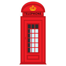 Vector London Red Telephone Box