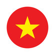 Circular world Flag vietnam