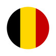 Circular world Flag belgium