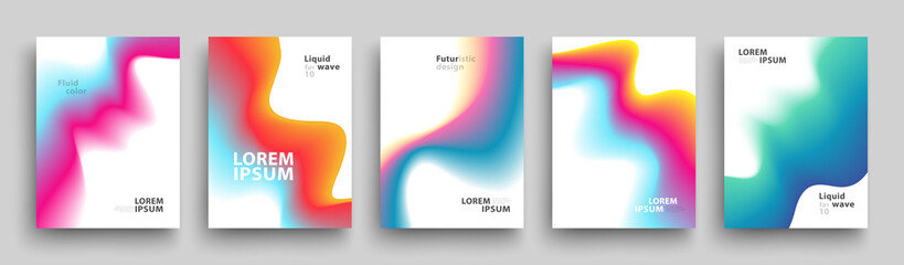 modern covers template design. set of trendy abstract gradient shapes for presentation, magazines, f