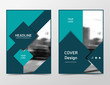 © Yochanan - Modern technology annual report cover, brochure design, business flyer template. Corporate identity leaflet layout. Blue presentation blank, magazine cover. Book cover, eps10