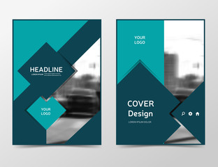 Wall Mural - Modern technology annual report cover, brochure design, business flyer template. Corporate identity leaflet layout. Blue presentation blank, magazine cover. Book cover, eps10