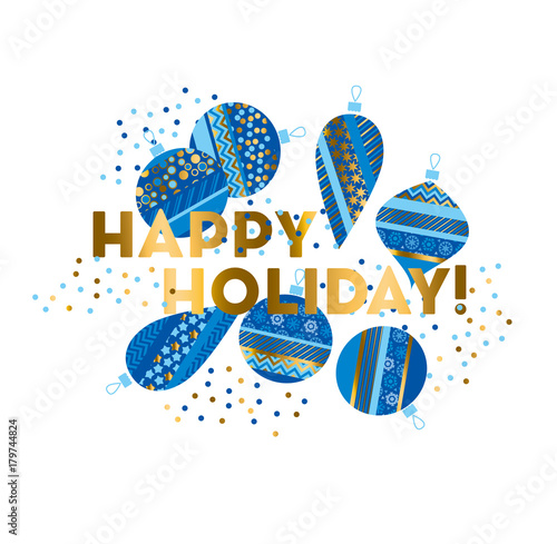 Luxury xmas bauble set vect...