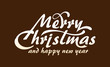 White text Marry Christmas and Happy New Year