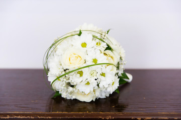 Beautiful bridal bouquet of flowers