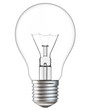 3d illustration of Light bulb isolated on white background. Realistic 3d rendering of incandescent lamp withe clipping path.