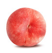 Fresh chinese flat donut peach isolated on white with clipping path