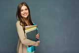 Fototapeta  - Smiling girl student or woman teacher portrait