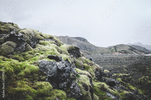 Plakat Surrealistyczny krajobraz w Islandii