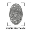 Fingerprint scan icon.