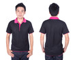 © geargodz - man black with polo shirt on white background