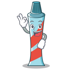 Poster - okay toothpaste character cartoon style