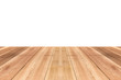© Atstock Productions - Light brown natural wood table top isolated on white background