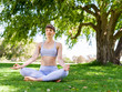 © Sergey Nivens - Young woman practicing yoga in the park