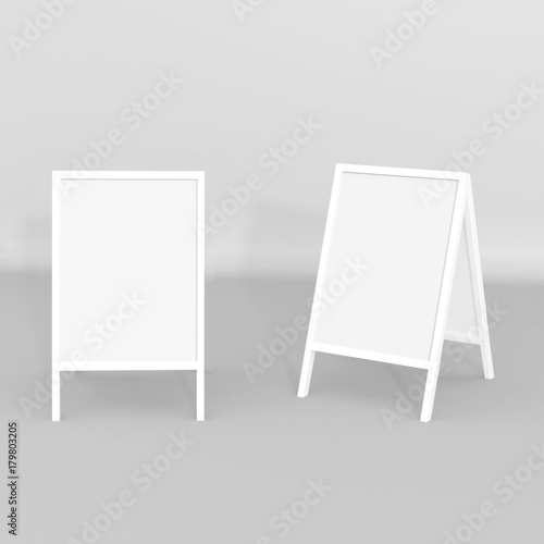 Image Conveblank White Sandwich Board Outdoor Advertising Stand Mockup Set Isolated 3d Rendering Clear Street Signage Board Mock Up A Board With Metal Frame Templaterted Using Ifftoany Buy This Stock Illustration And