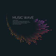 Wall Mural - vector illustration of music wave in the form of the equalizer