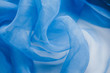Blue semitransparent textile
