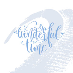 wonderful time hand lettering holiday poster