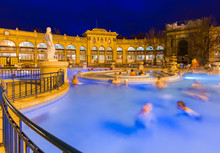 Szechnyi Thermal Bath Spa In Budapest Hungary