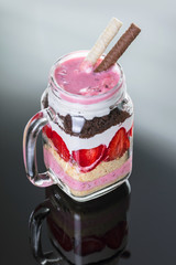 Poster - Fruit dessert in a jar