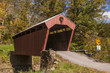 © johnsroad7 - Fletcher Covered Bridge - An old red covered bridge in autumn.
