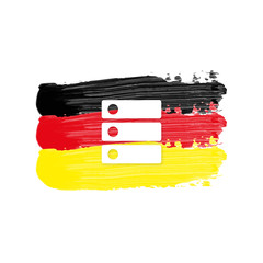 Poster - Deutschland Flagge mit Ordner