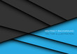 Abstract dark gray blue overlap design modern futuristic background vector illustration.