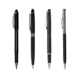 Fototapeta  - pen isolated on white background,Set of black pen