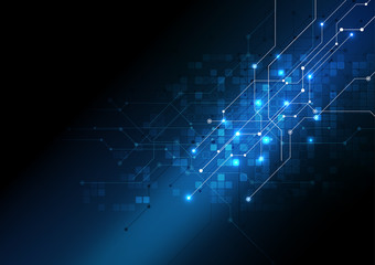 Wall Mural - vector abstract background technology illustration communication data security