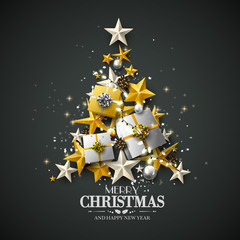 luxury christmas greeting card