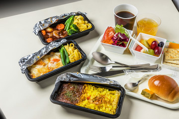 Poster - 一般的な機内食　Set inflight meal of economy class