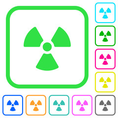 Wall Mural - Radiation vivid colored flat icons icons