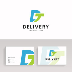 Poster - Logo DT company sign vector design.