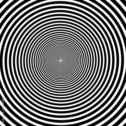 Plakat psychodeliczna spirala z promieniami radialnymi, zakrętas, zakręcony efekt komiczny, wirowe tła. Hipnotyczna spirala