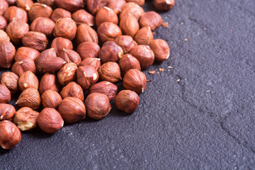 Wall Mural - Macro shot of hazelnuts